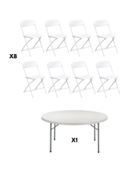 BANQUET CHAIRS AND ROUND  TABLE COMBO