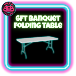 6ft Banquet Folding Tables
