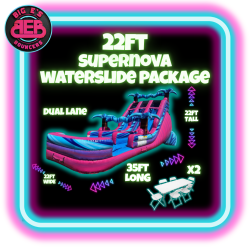 22ft XXL Supernova  Dual Lane waterslide package