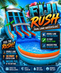 178C7C11 90E9 4903 A2DC 4629A8E6AA2B 1780203343 22ft fiji rush dual lane waterslide