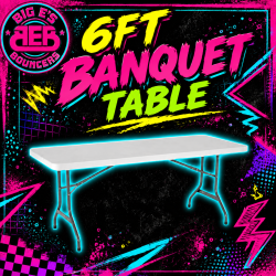 6ft Banquet Folding Tables