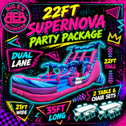 22ft XXL Supernova  Dual Lane waterslide party package