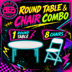 BANQUET CHAIRS AND ROUND  TABLE COMBO