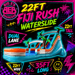 22ft fiji rush dual lane waterslide