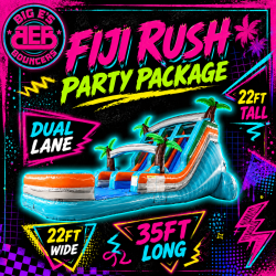 22ft fiji rush dual lane waterslide Dual Lane waterslide Party Package